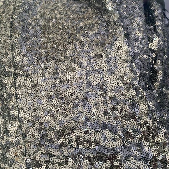 Beautiful classy formal sequin dress dark grey with rhinestones fully lined - Picture 14 of 14